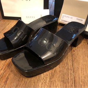 Gucci rubber slides in Black size 38 (or 8 w)